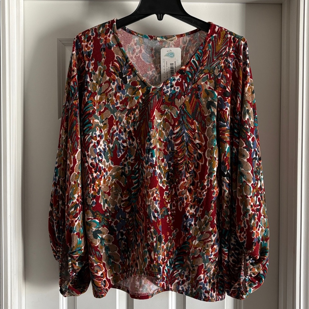 Beeson River To the Nines Top Rust Size Medium NWT